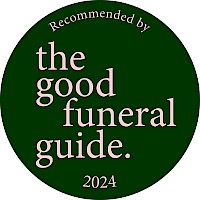 Recommended by The Good Funeral Guide 2022 badge